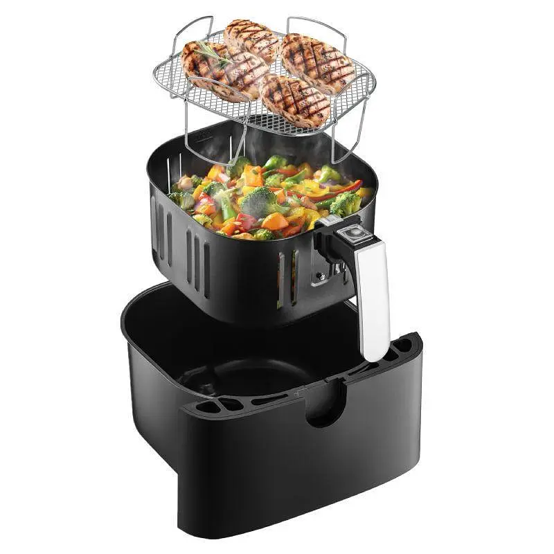 Аерофритюрниця Mozano Air Fry Master 8 л 1700 Вт 12 програм сенсорне управління сепаратор решітка - фото 5