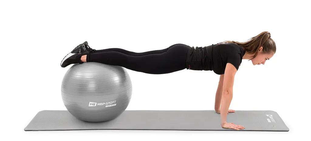Фітбол Hop-Sport 75см сріблястий + насос 2020 - фото 4