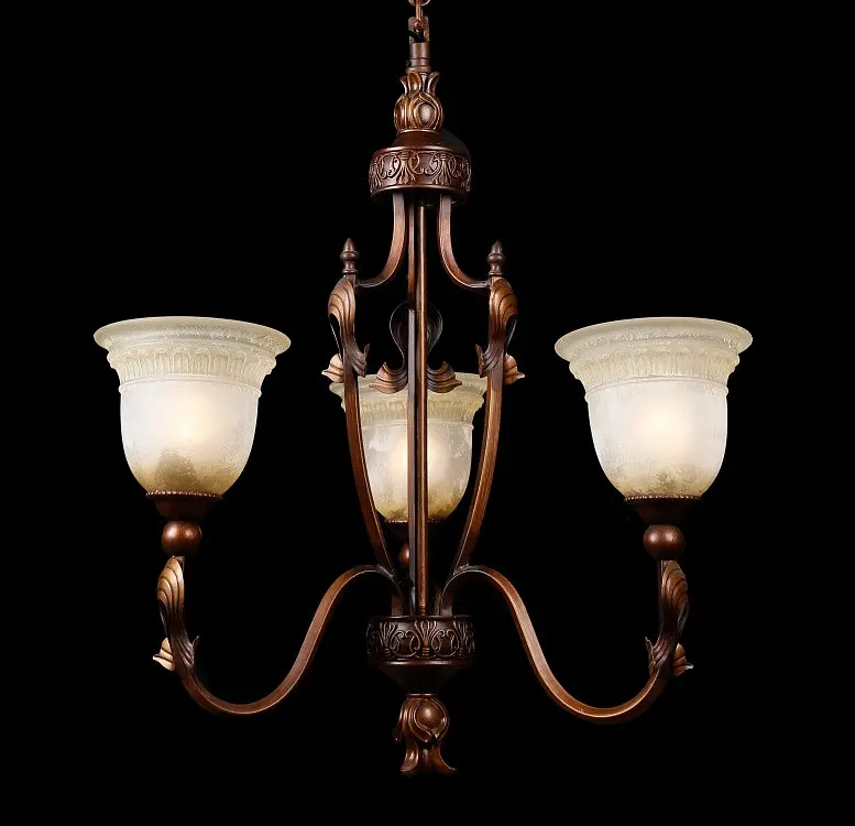 Люстра Splendid Ray L1969CG2/3, 3 лампи, E27, бронза, сучасний стиль, висота 155 см, діаметр 68 см - фото 2