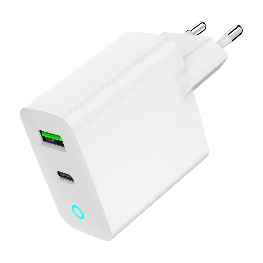 Зарядний пристрій Gembird 1xUSB-A + 1 Type-C (PD20Вт + QC3.0 18Вт) white (TA-UC-PDQC20L-W-01) - фото 6