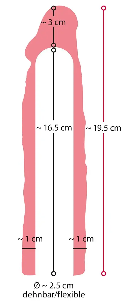 Насадка на пенис Nature Skin Extension Sleeve 19.5 см телесный - фото 7