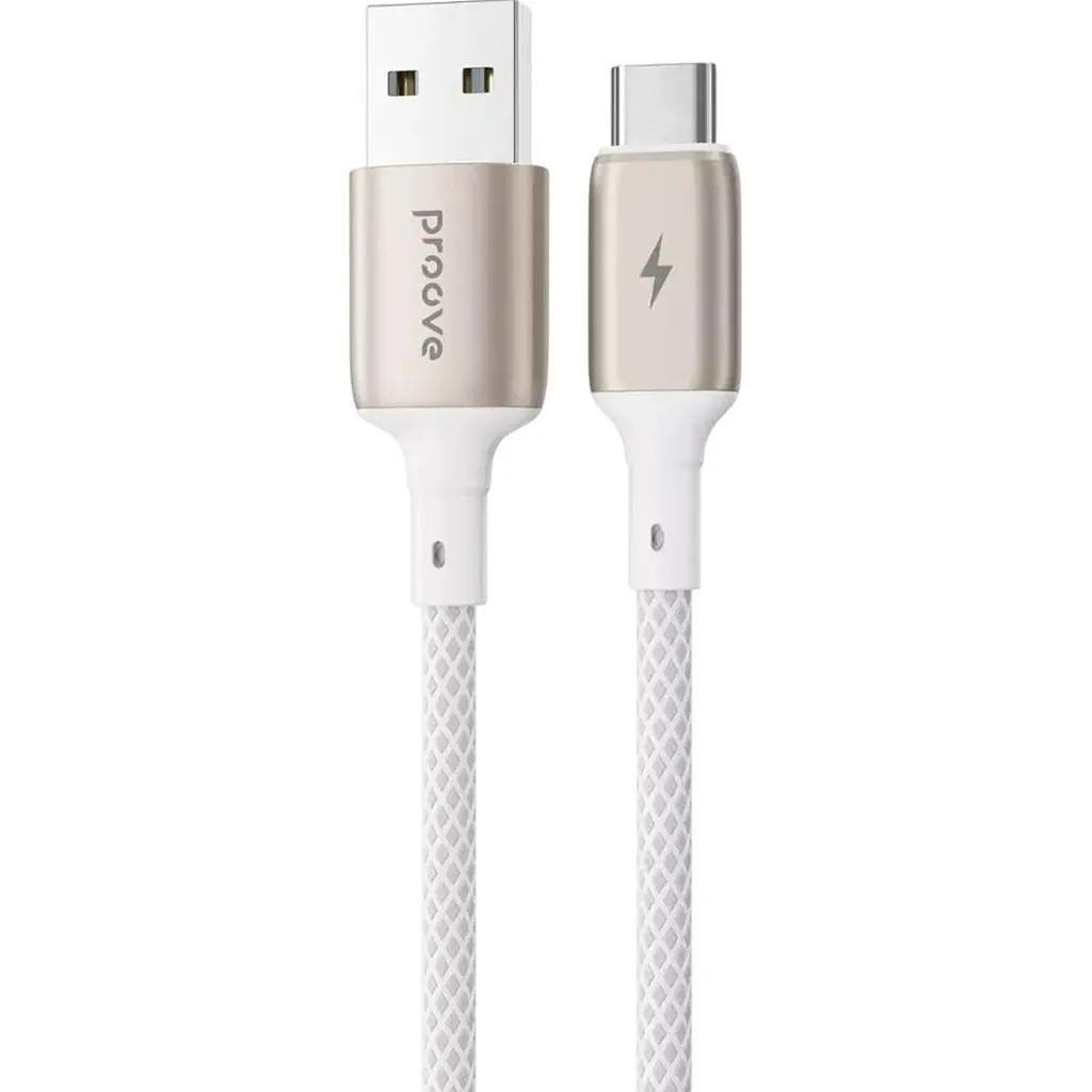 Кабель Proove Dense Metal USB-A to USB-С 1m White (CCDM20001202) [133339] - фото 2
