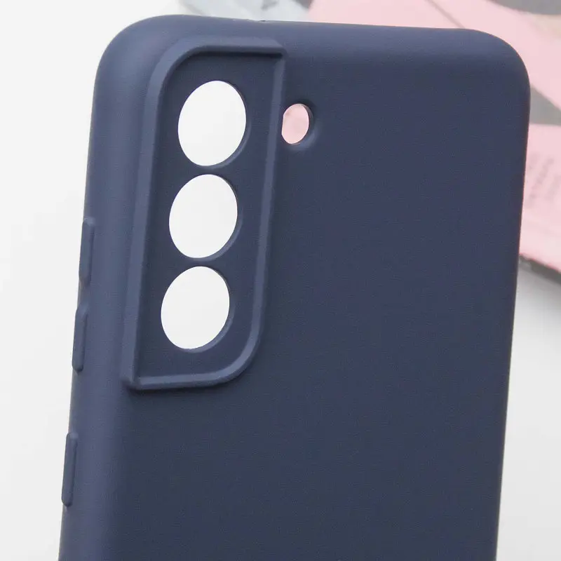 Чохол TPU GETMAN Liquid Silk Full Camera для Samsung Galaxy S21 Синій / Midnight Blue - фото 5