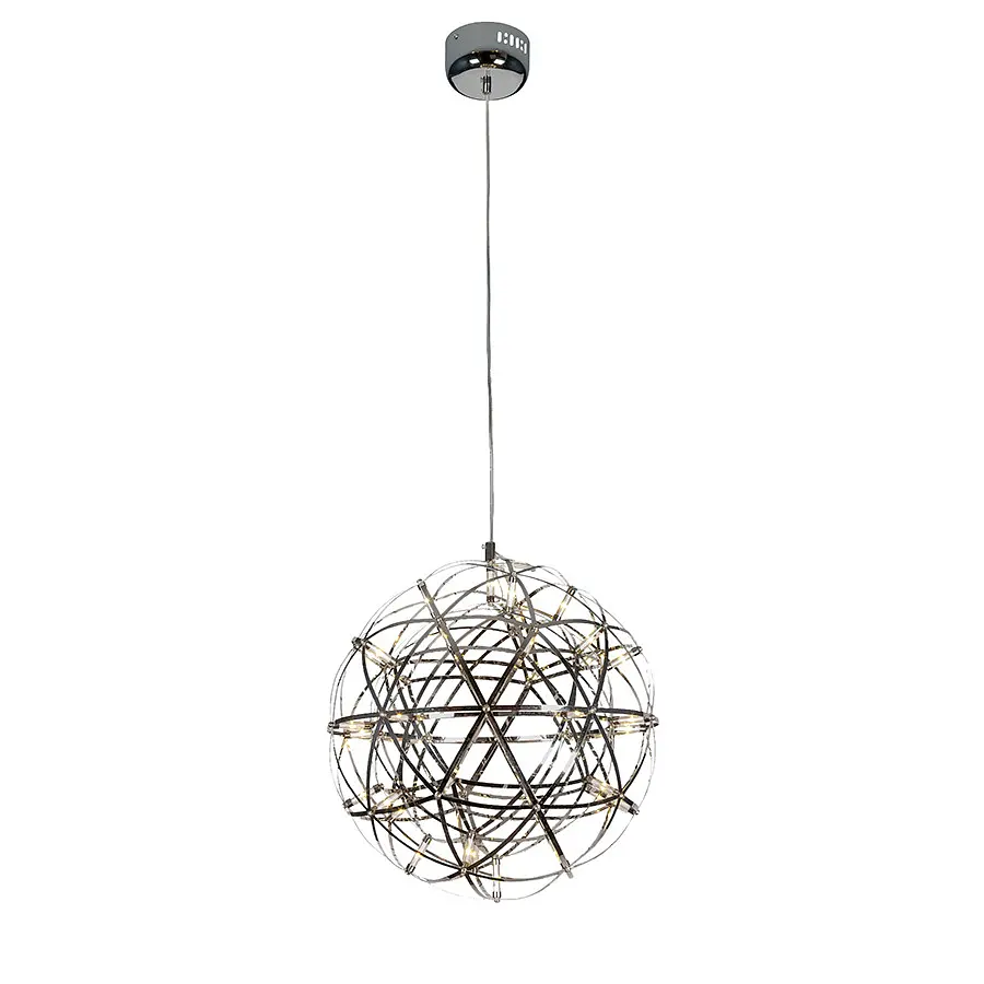 Підвісний LED-світильник куля для вітальні Levistella 792D1152-42 500 хром 13Вт нейтральне світло - фото 2