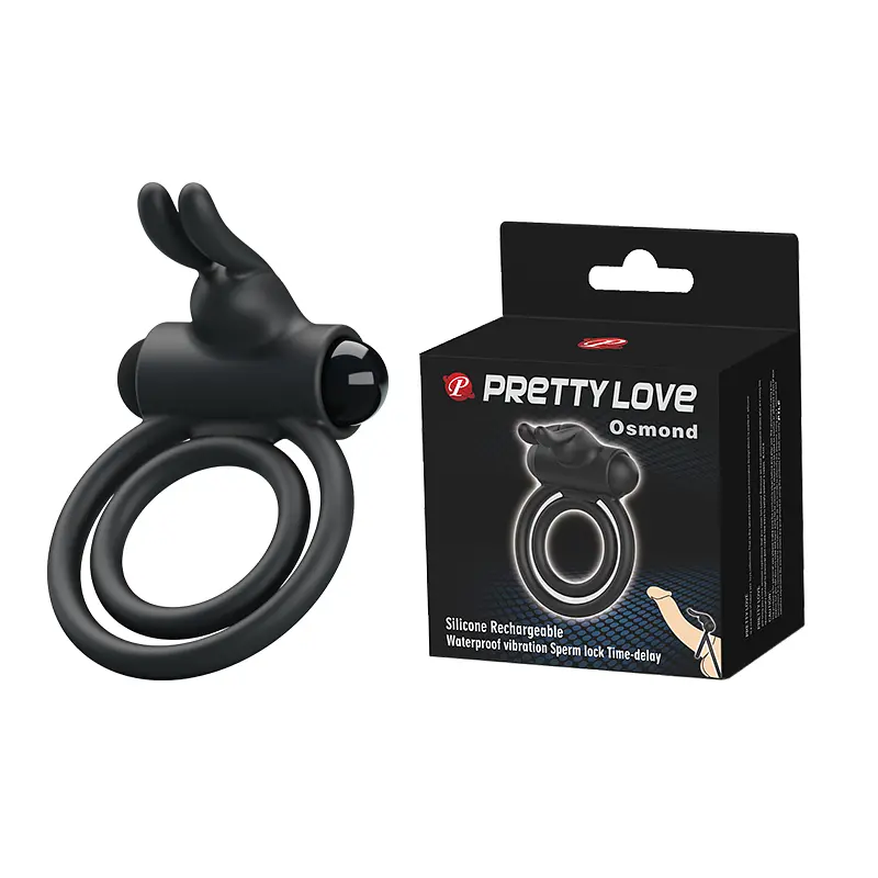 Ерекційне кільце - Pretty Love Osmond CockRing Vibro Black PRETTY LOVE BI-210169 88958 - фото 3