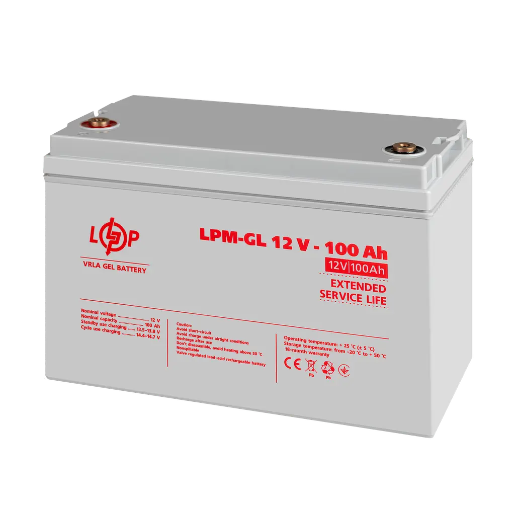 Акумулятор гелевий LPM-GL 12V - 100 Ah - фото 3