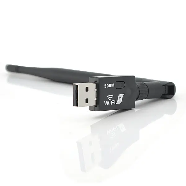 Беспроводной сетевой адаптер Wi-Fi-USB с антенной 20см Merlion CL-UW07B, 802.11bgn, 300MB
