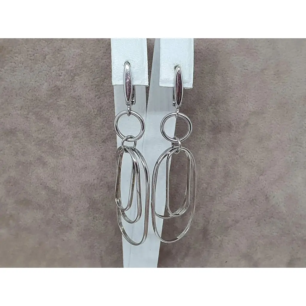 Серебряные серьги-подвески TOP Silver. 520602 - фото 2