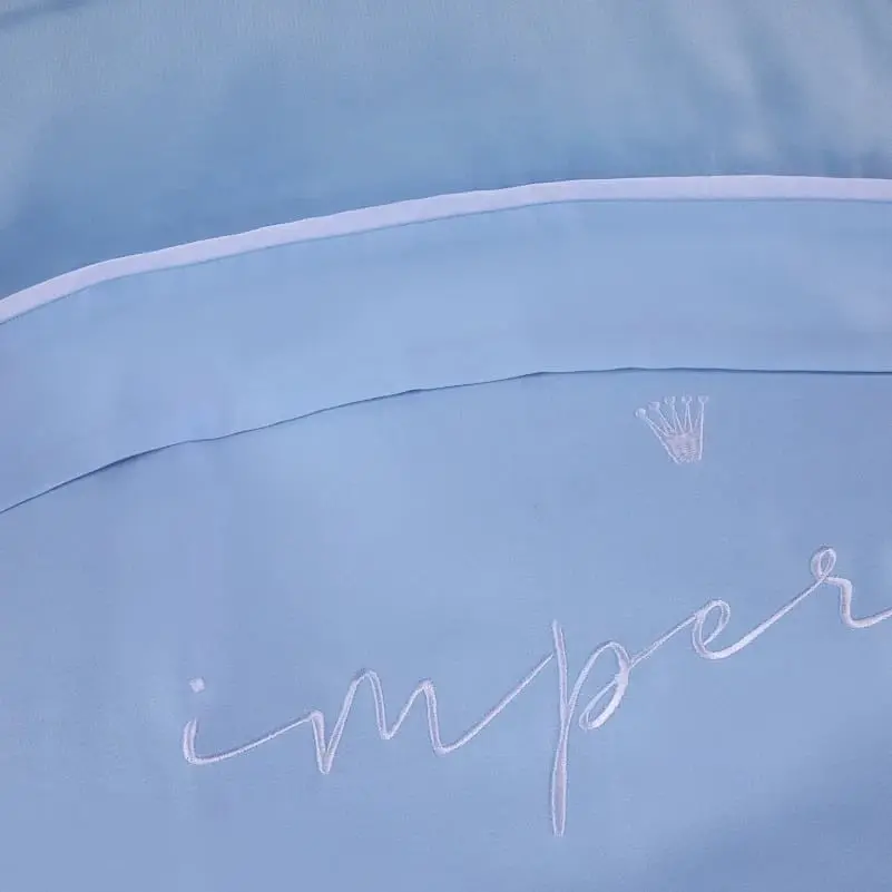 Простыня на резинке MirSon Imperial Tencel №04 60х120 см Blue (2200010754643) - фото 2