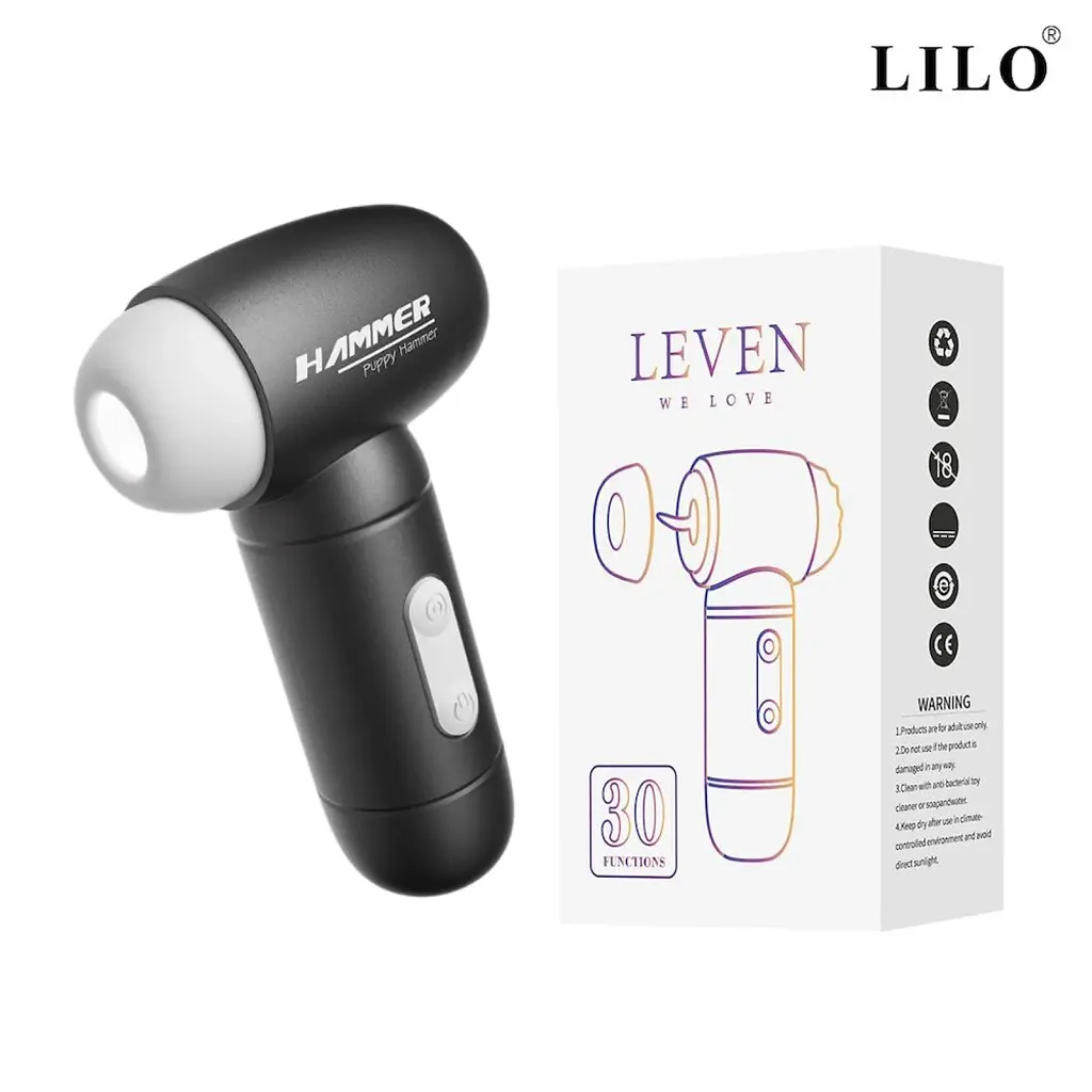 Вібратор вакуумний кліторальний LILO Puppy Hammer 3-в-1 вібрація всмоктування лизання 30 режимів чорний - фото 5