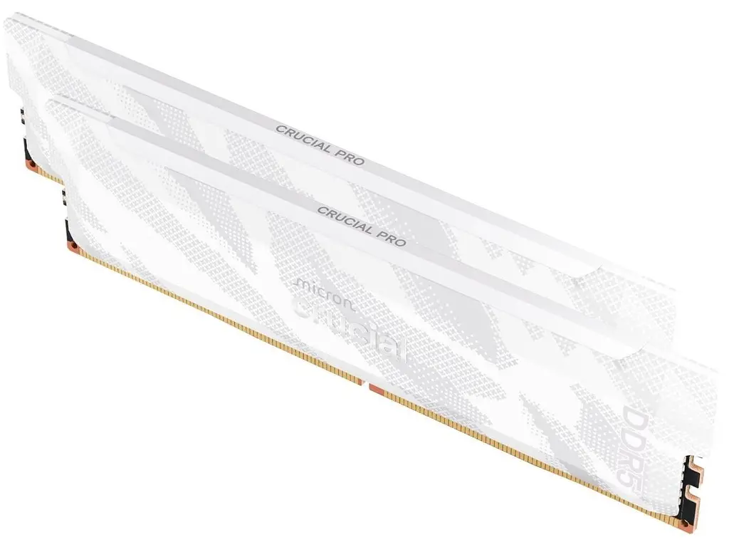 Модуль пам'яті Crucial DDR5 32GB (2X16) Pro 6400Mhz Overclocking White EXPO/XMP (CP2K16G64C32U5W) - фото 2
