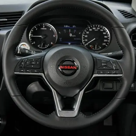 Емблема керма Nissan матова Чорна d=50 мм (по колу) Пластик на скотчі (Завод) - фото 2