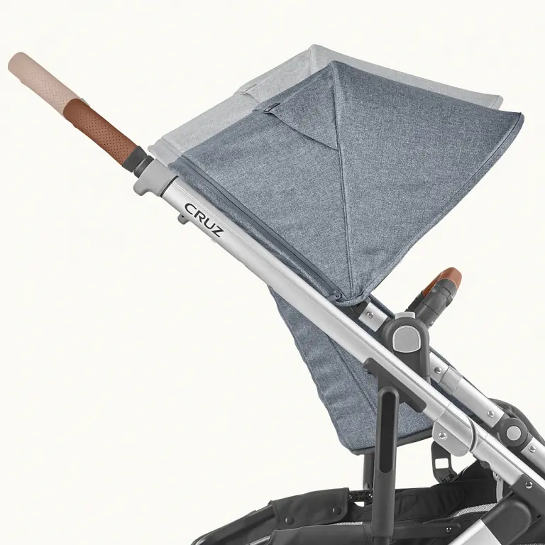 Універсальна коляска 2 в 1 UPPAbaby CRUZ 2, GREGORY (блакитний меланж/срібляста рама/руда шкіра) - фото 6