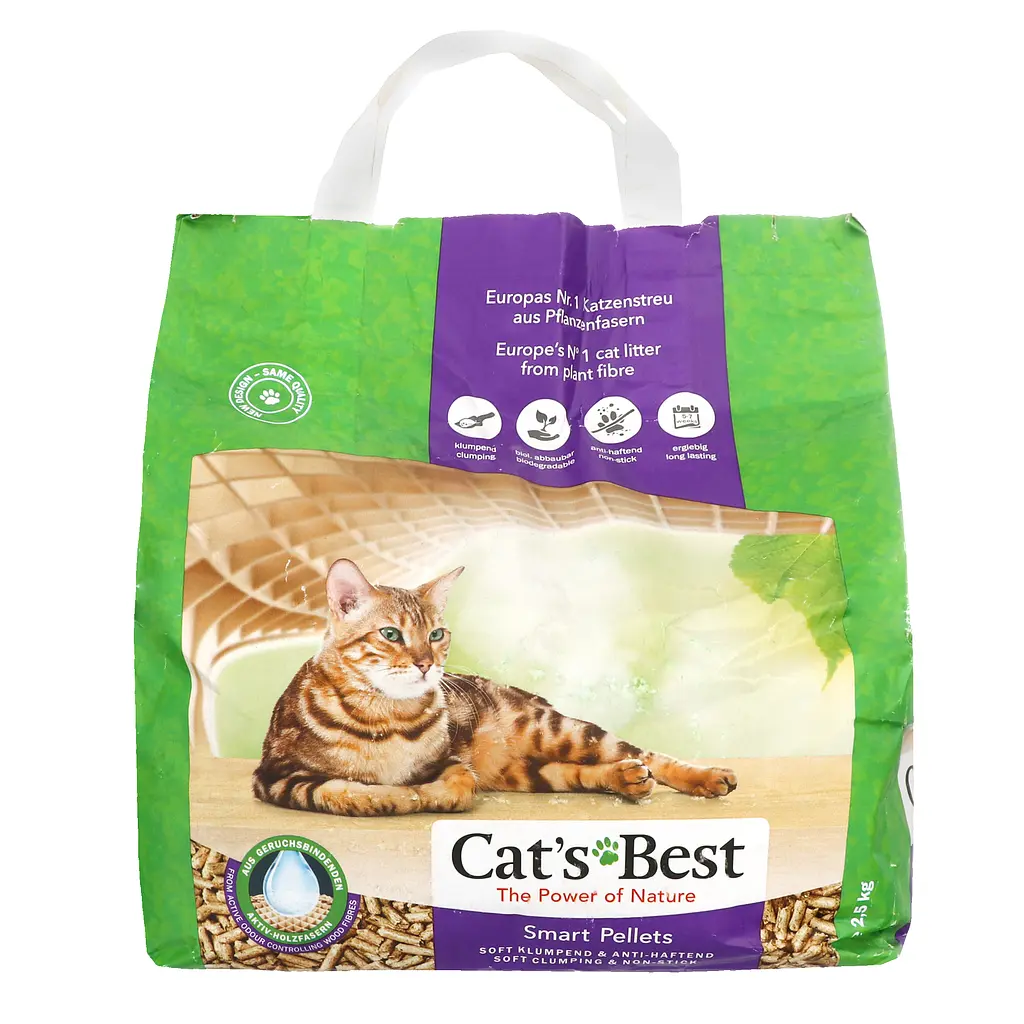 Наповнювач Cat's Best Smart Pellets для довгошерсних котів деревний 5 л/2.5 кг - фото 3