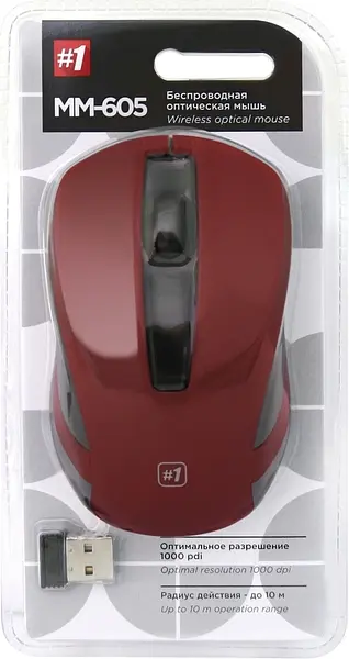 Мишка Defender MM-605 Red (52605) - фото 3