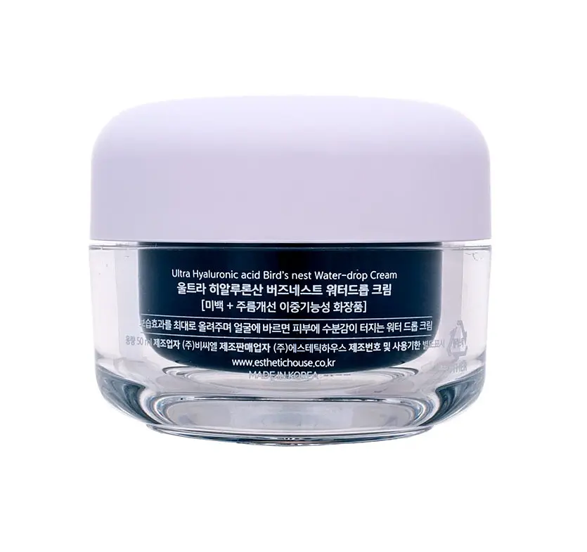 Крем для обличчя Ultra Hyaluronic Acid Bird's Nest Water-Drop Cream Esthetic House 50 мл - фото 3
