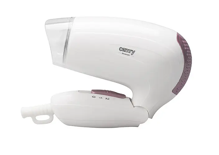 Фен дорожній Camry CR 2254, 1400 Вт 2 рівні обдування петля для підвішування складана ручка 1 шт. білий (33705-IS) - фото 2