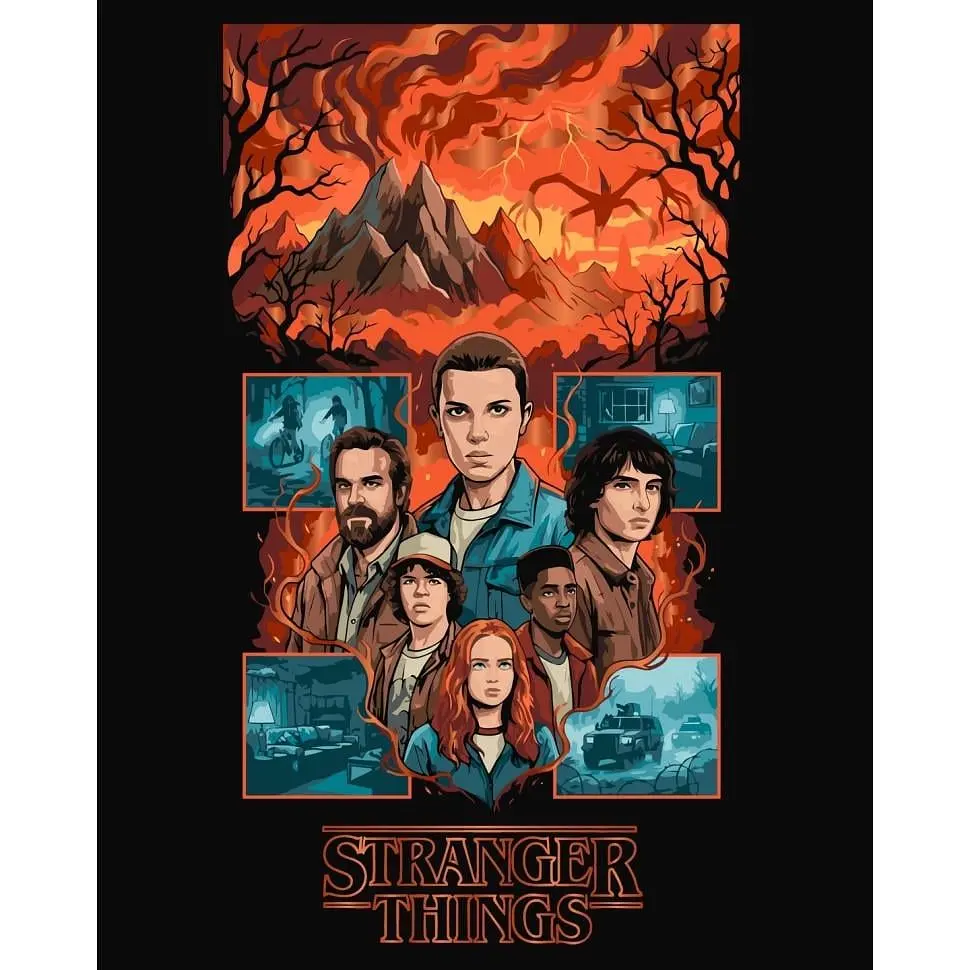 Картина за номерами ART CRAFT Stranger Things: Перед бурею 40x50 см Різнокольоровий (PM-194-K-1763)
