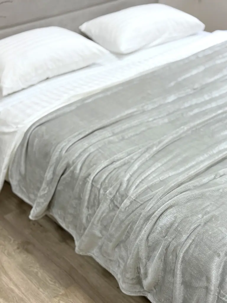 Плед Ecotton 200х220 см Well Soft світло-сірий (24-3615 Cool gray) (24924) - фото 3