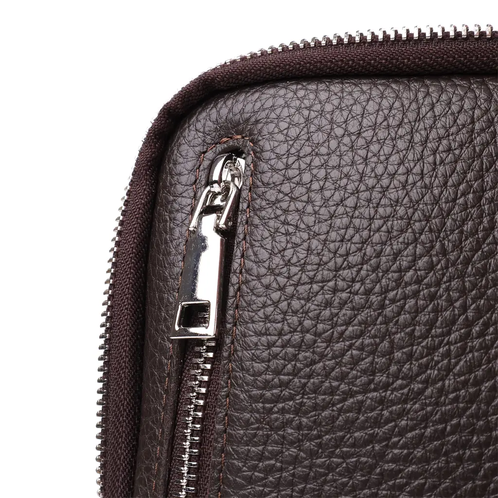 Прямоугольная сумка бананка из зернистой натуральной кожи GRANDE PELLE 15х20,5х4 см sum0027423 - фото 6