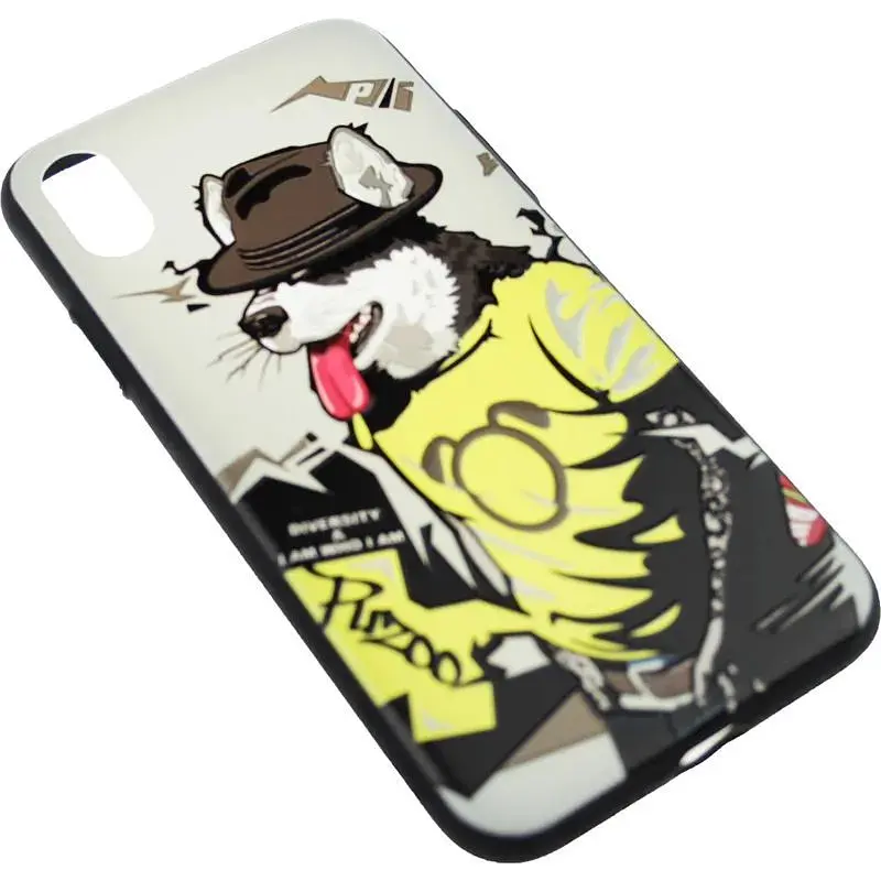 Чохол-накладка PUZOO TPU Case with UV Printing Hip Hop iPhone X RAP Alaskan Grey - фото 3