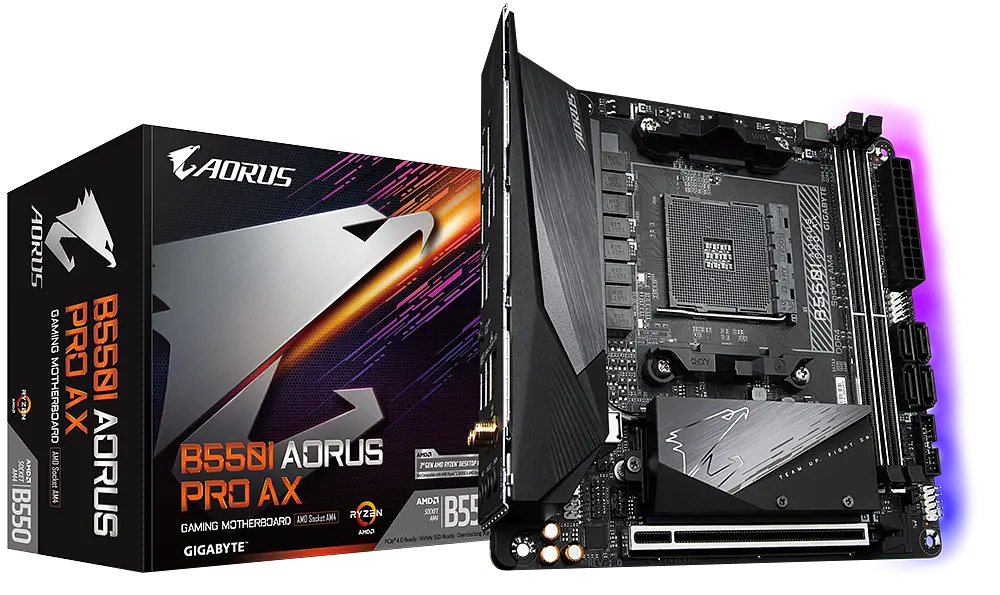 Mатеринська плата Gigabyte B550I AORUS PRO AX (B550I AORUS PRO AX) - фото 2