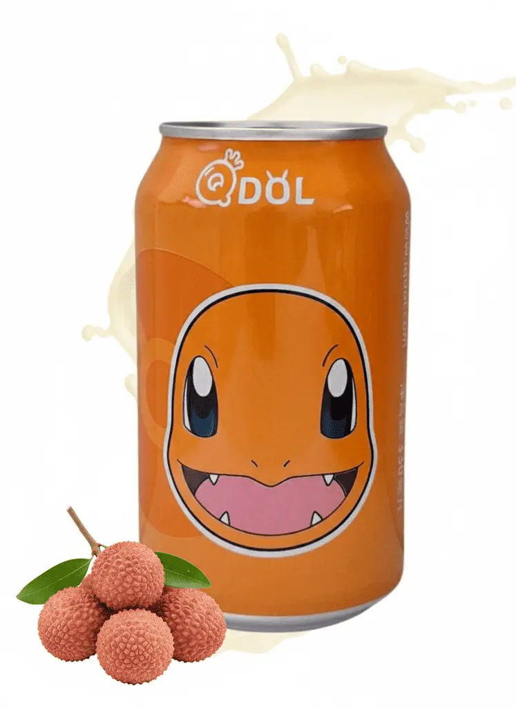 Газований напій Qdol Pokemon Lychee Charmander 330 мл - фото 2
