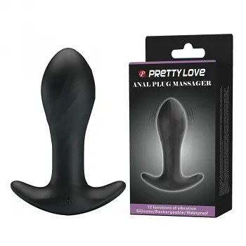 Анальна пробка - Pretty Love Anal Plug Massager Black - фото 10