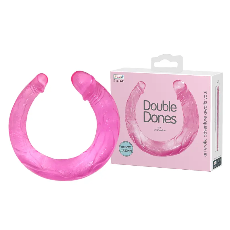 Двосторонній фалоімітатор Double Dones Dildo рожевий - фото 7