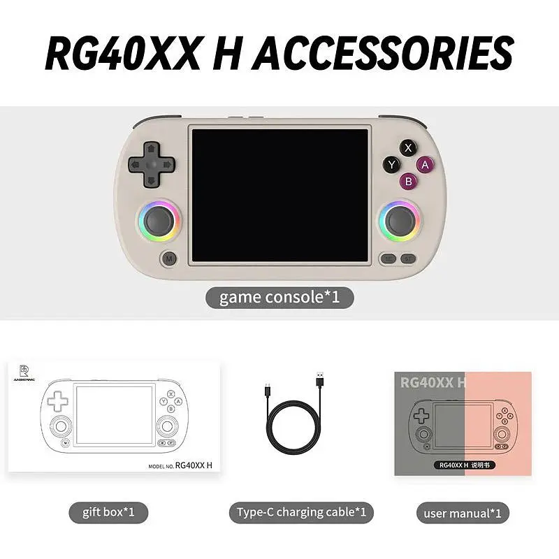 Ретро ігрова приставка Anbernic RG40XX H 64GB Gray [115725] - фото 3