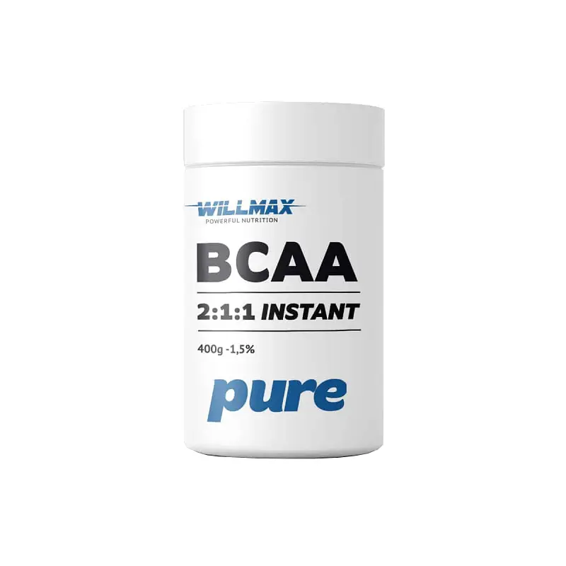 Амінокислота BCAA Willmax BCAA 2:1:1, 400 грам - Без смаку