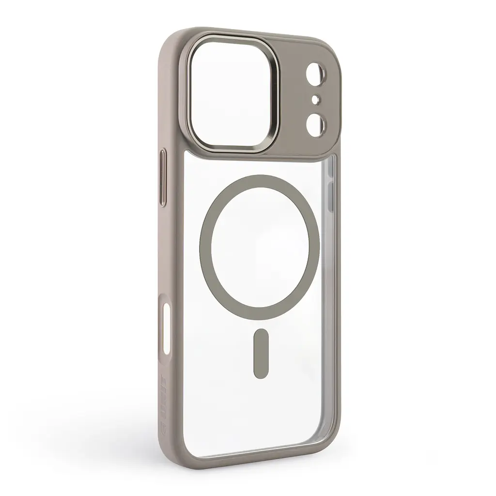 Чехол Apple iPhone 17 Pro Max, Unit MagSafe, серый, прозрачный, магсейф, противоударный, магнитный, панель-накладка с поддержкой MagSafe, с поддержкой беспроводной зарядки, TPU+PC, защита всего корпуса, ударопрочный, ArmorStandart (ARM86301) - фото 2