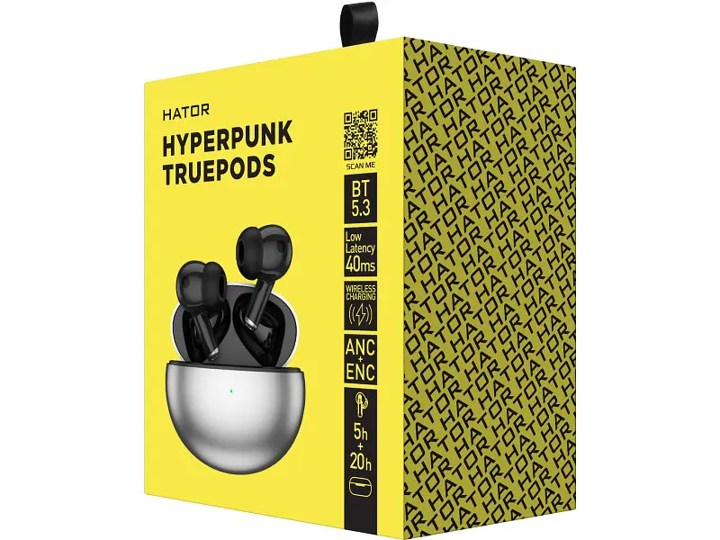 Навушники TWS Hator Hyреrpunk Truepods Black (HTA-430) - фото 5