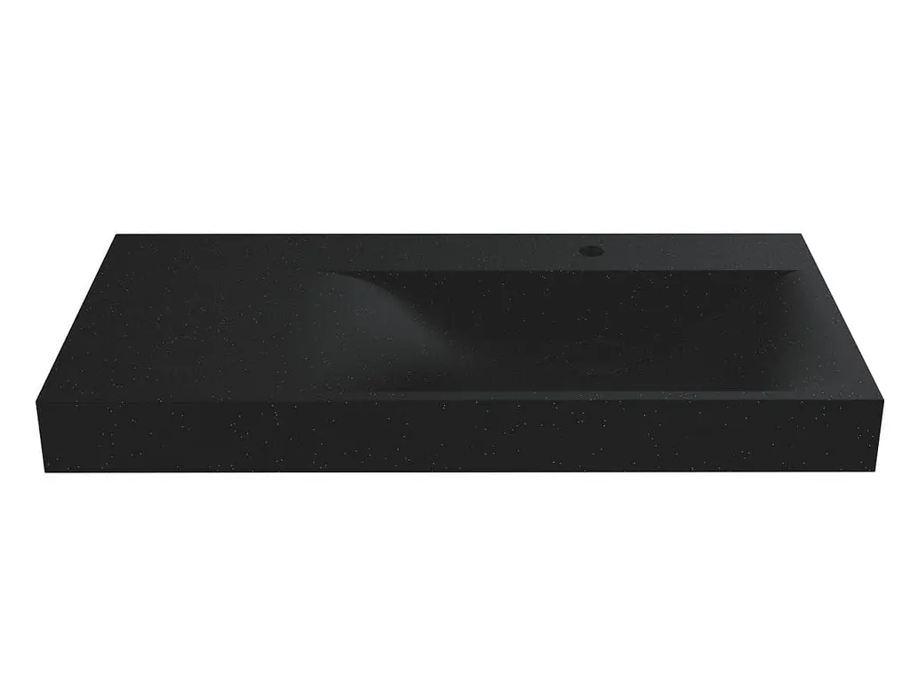Умивальник Miraggio VIOLA 1000 R BLACK (8813480) Mirasoft, Матовий, Накладний/Підвісний/Врізний, Чорний - фото 3