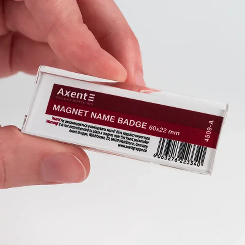 Бейдж Axent акриловий на магніті 4509 (60х22 мм) (4509-A) - фото 4