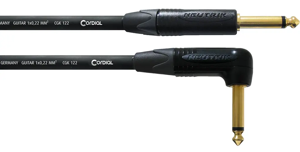 Инструментальный кабель Jack 6,3 — Jack 6,3 угловой 3.0м Cordial CSI 3 PR-GOLD