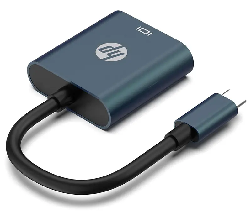 Переходник USB 3.1 Type-C HDMI DHC-CT202 HP черный - фото 4