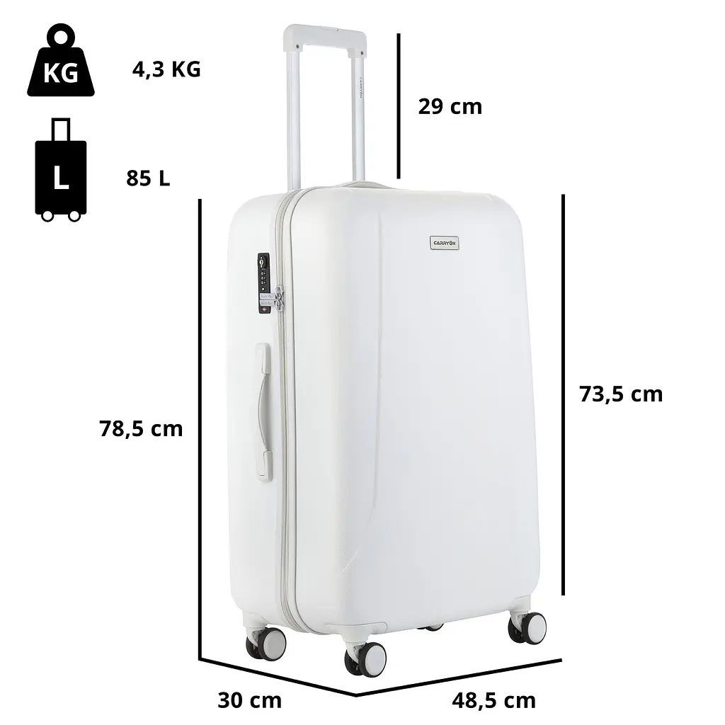 Валіза CarryOn Skyhopper (L) White (502424) - фото 4