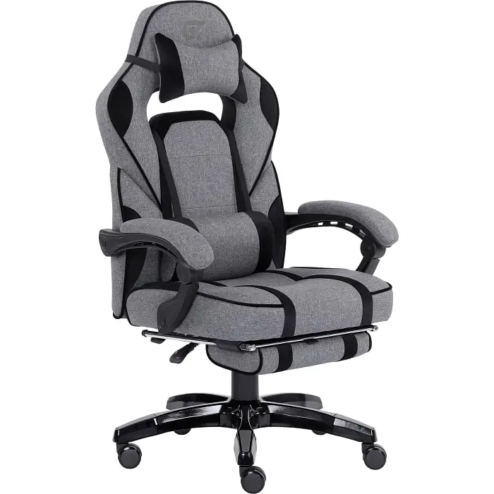 Геймерське крісло GT Racer сіре з чорним (X-2749-1 Fabric Gray/Black Suede) - фото 7