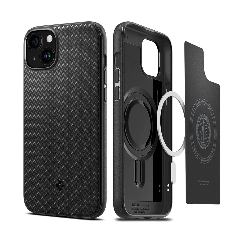Чехол Spigen Mag Armor MagSafe для iPhone 15 Plus Matte Black (ACS06671) + защитное стекло - фото 8