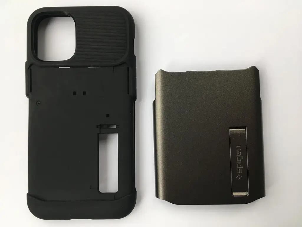 Чохол протиударний із підставкою Spigen Slim Armor ACS01546 для iPhone 12 Mini (5.4") Gunmetal - фото 4