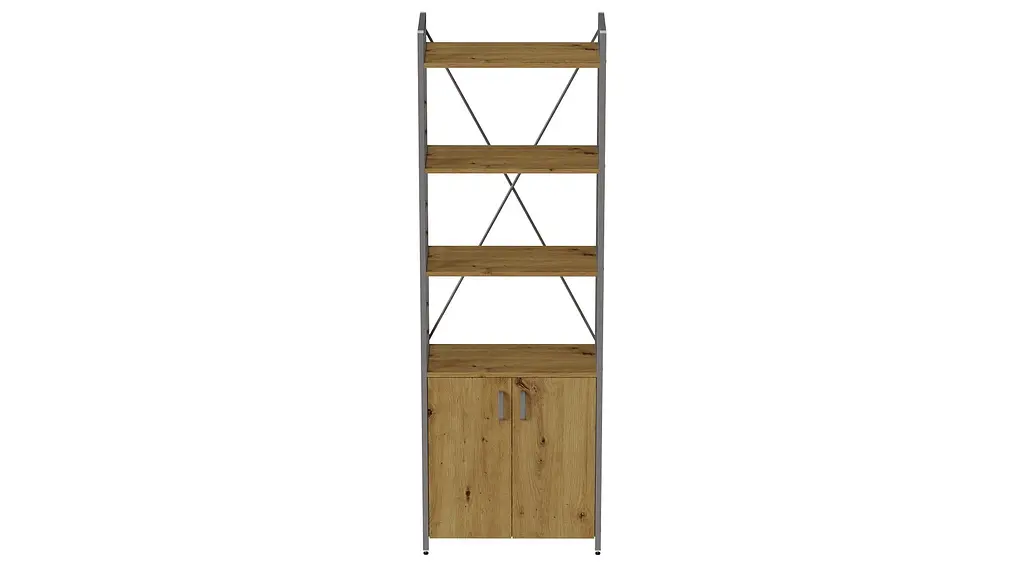 Етажерка 4/60 Ferrum-decor Серії Конект з тумбою 179x60x28 Сірий ДСП Артізан (FRD-102482) - фото 2
