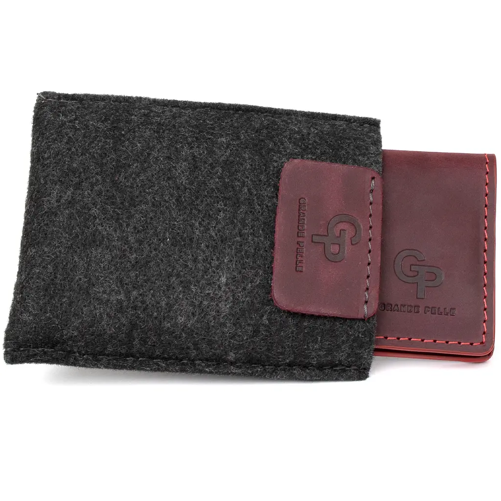 Визитница кожаная GRANDE PELLE 10х7х1 см acs0018806 - фото 5