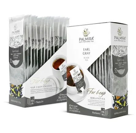 Чай Palmira Earl Grey (Сірий граф) з бергамотом, 15 шт/уп