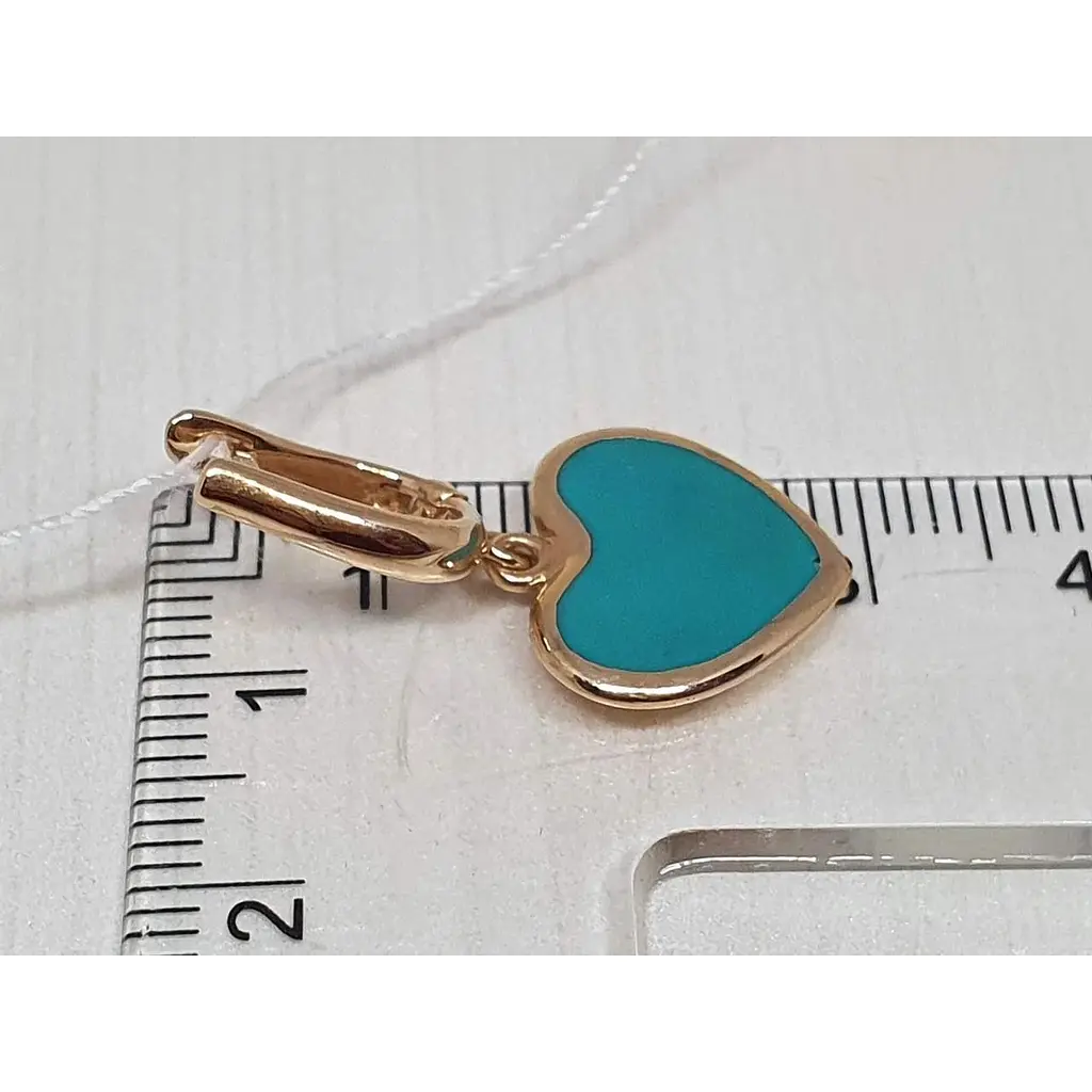 Золоті сережки-підвіски Favoritum Серця з емаллю. 210181 - фото 4