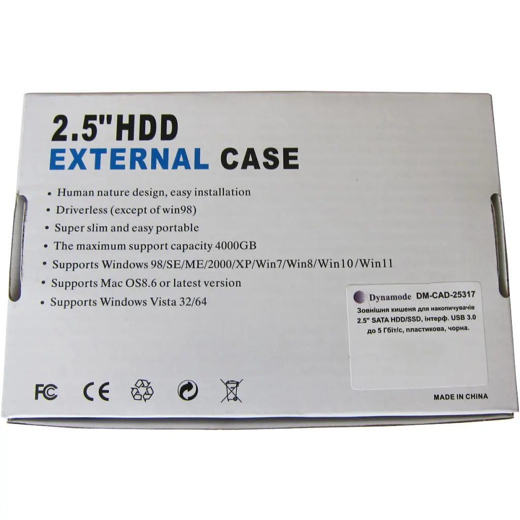Кишеня зовнішня Dynamode 2.5" SATA HDD/SSD USB 3.0 Black (DM-CAD-25317) - фото 10