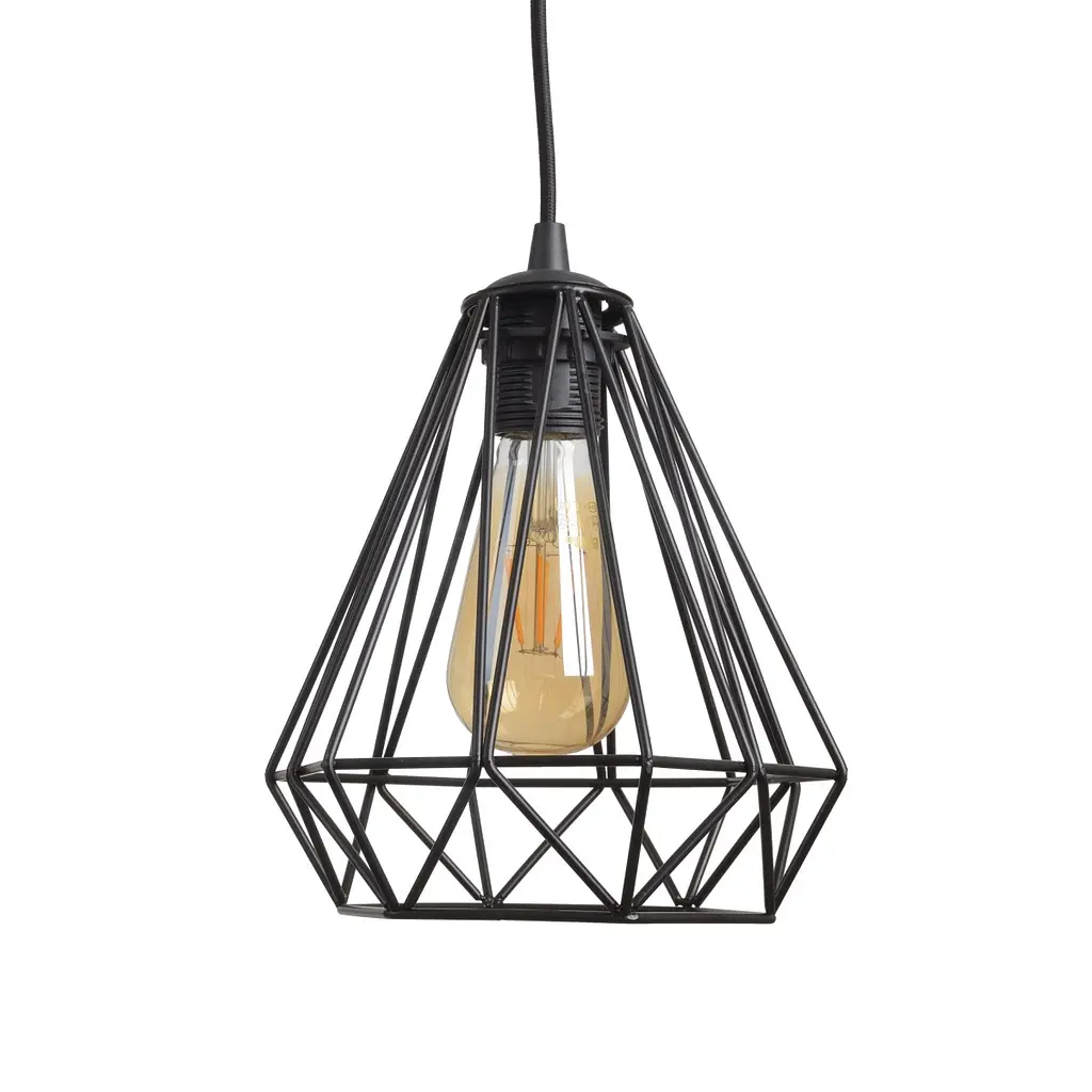 Люстра Brille подвесная лофт для кухни E27 60W BK (BL-961S/1) - фото 2