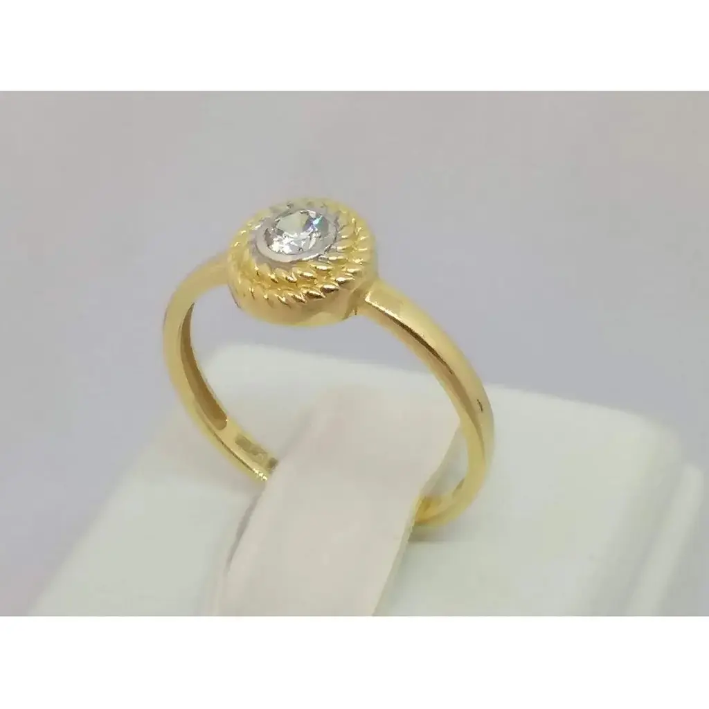 Золотое кольцо Харьковская ювелирная фабрика с фианитом. 700376-Рр ЕВРО 17,5 - фото 4