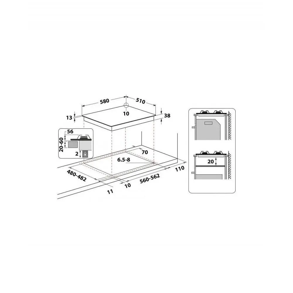 Варильна поверхня газова Whirlpool TKRL 661 IX - фото 3