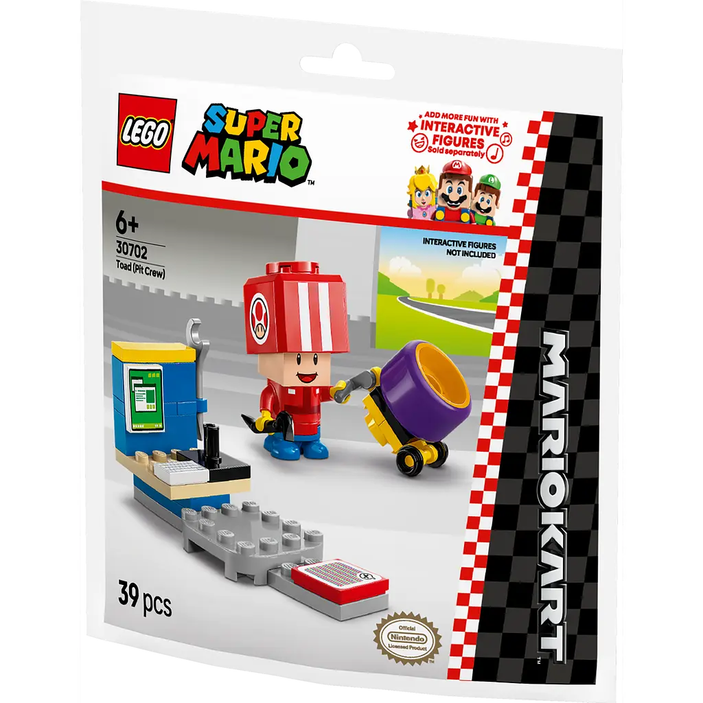 Конструктор LEGO Super Mario Mario Kart Toad (Pit Crew) 39 деталей (30702) - фото 3